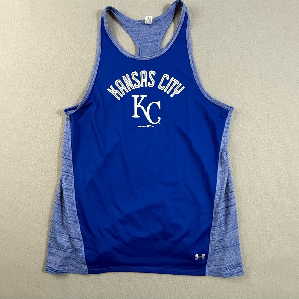Under Armour Tank Top Women's Small Kansas City Baseball‎ Heather Blue